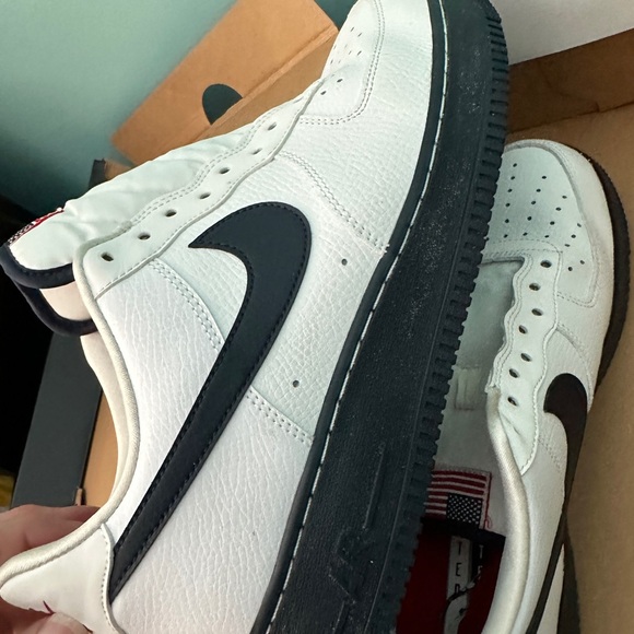 NEW NIKE AIR FORCE 1 LOW LV8 07 USA OBSIDIAN WHITE CK5718 100 PO - Picture 10 of 11